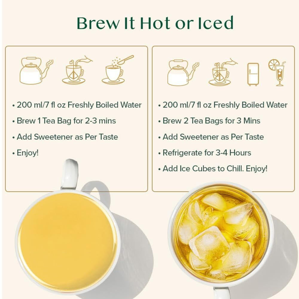 VAHDAM, ceai verde din Himalaya (100 pliculețe de ceai) 100% pur și aromat | Frunze de ceai verde natural | Vegan, fără gluten, fără lactoză | Proaspăt și direct de la sursa din India | Ceai verde