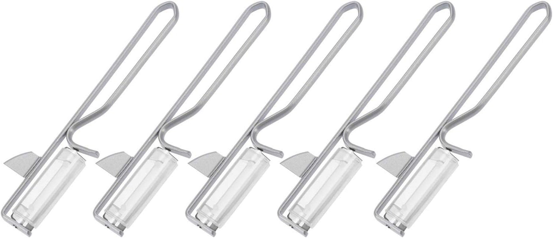 Westmark 106122E1 Pelapatate, lama in acciaio cromato, Pelapatate inossidabile Naty Shop Steel, 5 Stück