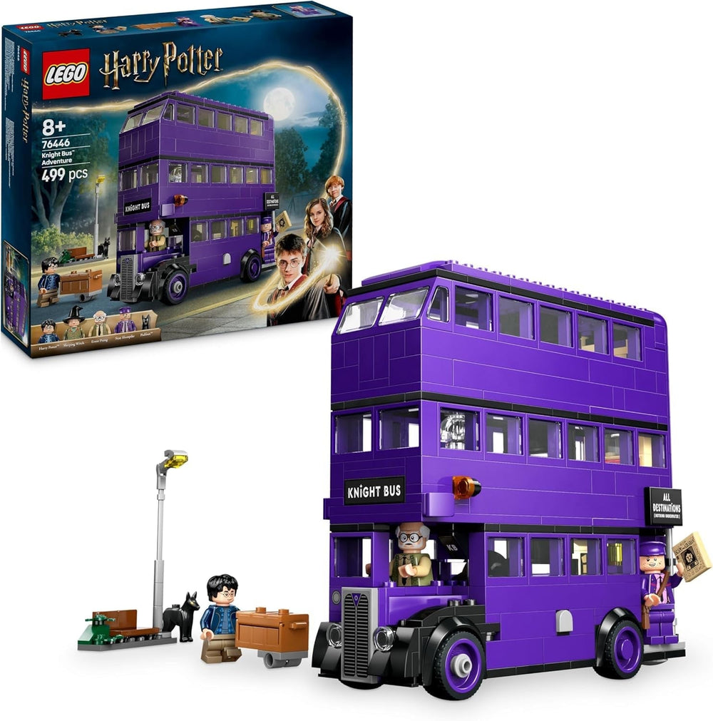 LEGO Harry Potter Avventure con il cavaliere viaggiante Set da costruzione 5 minifigure tra cui Ernie Prang, Stan Picchetto e Felpato Bus giocattolo per i fan del mondo magico Ragazzi e ragazze 8 anni 76446 Set da costruzione Beuche den LEGO-Store Titolo predefinito
