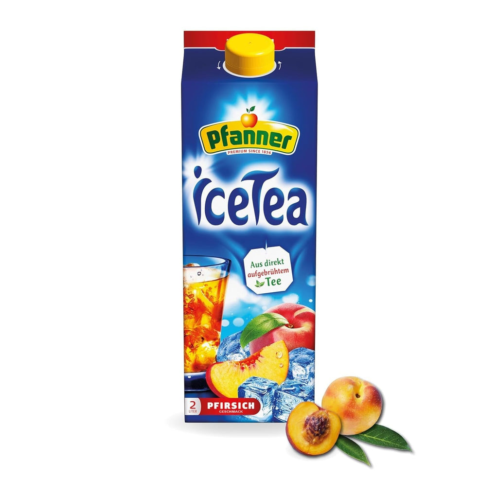 Pfanner Ceai rece cu lămâie albă și flori de soc – Pachet de 2 L - Ceai preparat direct cu suc de lămâie