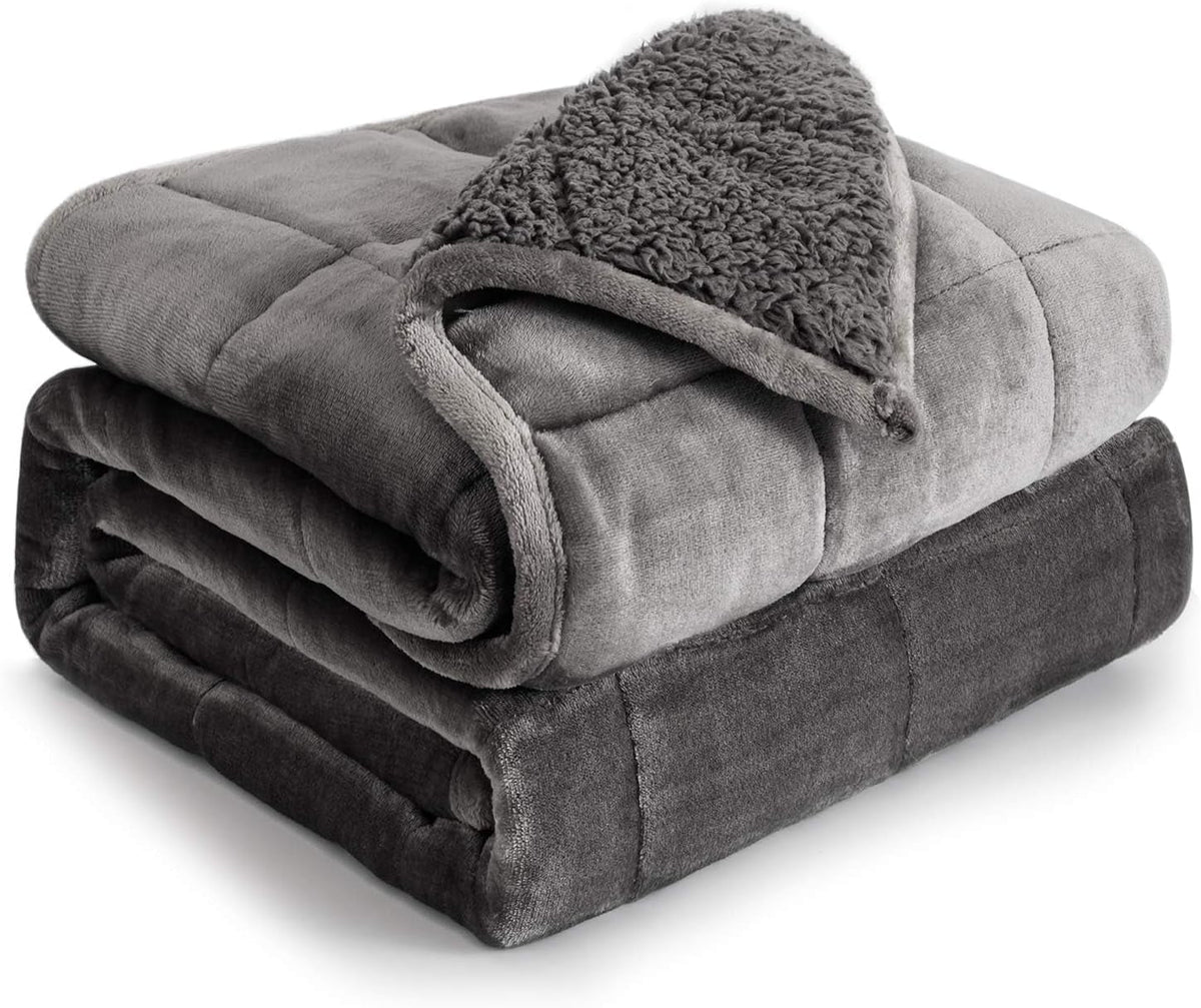 Coperta ponderata Cottonblue 6,8 kg Queen Size Flanella Shaggy Sherpa Coperta ponderata per adulti Comode coperte ponderate per piumini pesanti lenitivi e rilassanti 152,4 x 203,2 Naty Shop Grigio 60 x 80 15 libbre Trapunte e trapunte