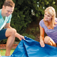 Copertura per piscina rotonda Intex 28031 - Copertura per piscina - Ø 366 cm - Per piscine con telaio in metallo e prismatizzato, Blu scuro