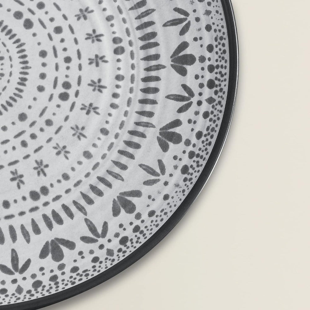 Set de tacâmuri pentru camping din melamină, format din 24 de piese, pentru 8 persoane - set de farfurii și set de tacâmuri din melamină, perfect pentru rulote, petreceri în grădină și petreceri pe terasă