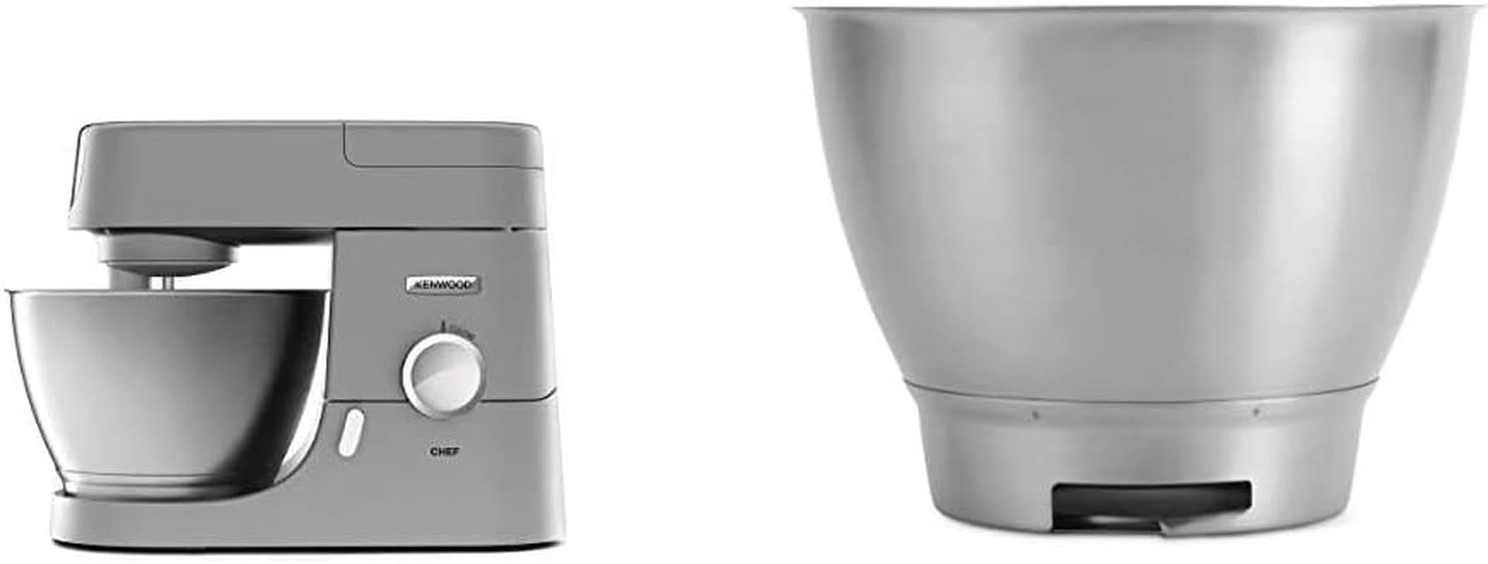 Kenwood Chef KVC3110S Robot da Cucina, Ciotola in Acciaio Inossidabile da 4,6 L Mother & Baby Naty Shop Chef Confezione Ciotola da 4,6 L 1000 W