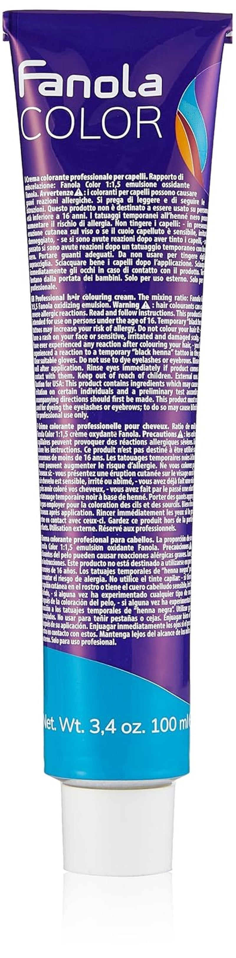 Fanola crema colore Cremă colorantă 7.0 Blond, 100 ml Vopsea pentru par Naty Shop 10.1 Blond platinat cenușă