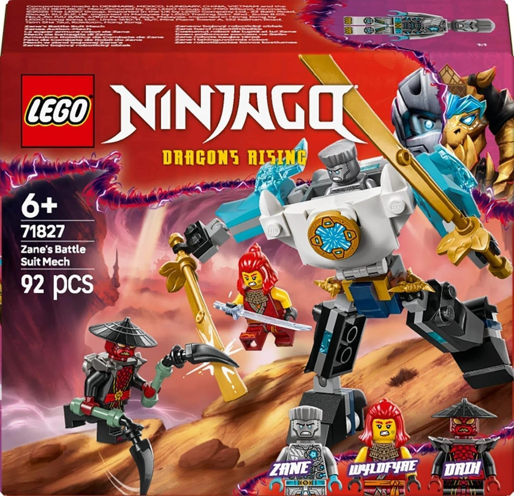 LEGO NINJAGO Mech d'azione di Zane - Giocattolo ninja con 3 minifigure per giochi di ruolo - Piccolo set da costruire e giocare per i bambini - Idea regalo per ragazzi e ragazze dai 6 anni 71827 Set da costruzione Besuche den LEGO-Store