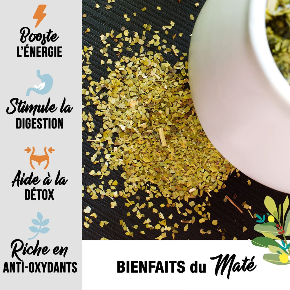 ORIGEENS BIO YERBA MATE CU MENTĂ ȘI LĂMÂIE 200 G - Prospețimea I Bio Yerba Mate neprăjită, frunze, fără tulpini și praf