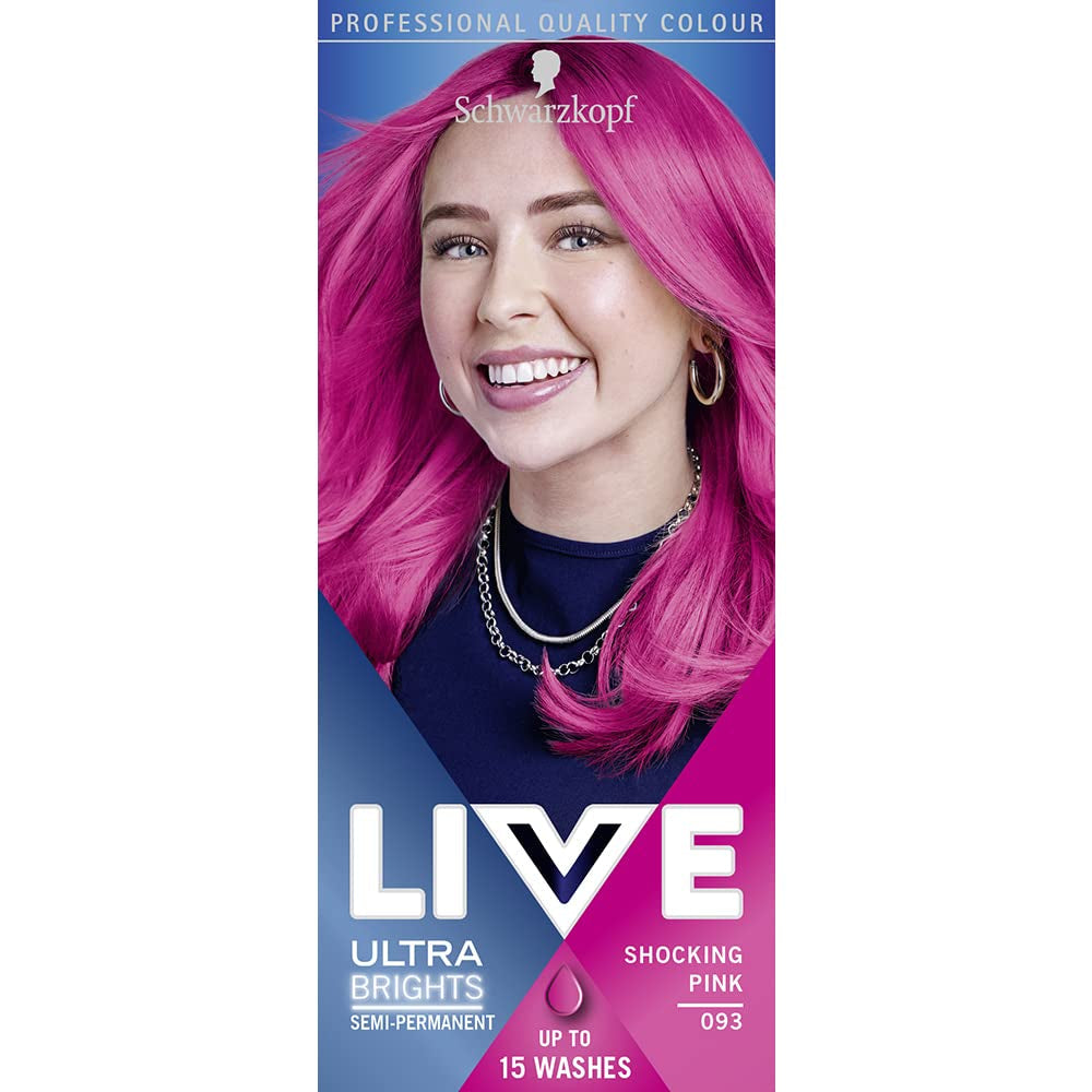 Schwarzkopf LIVE Colour XXL Ultra Brights 95 Albastru electric Vopsea pentru par Naty Shop Roz șocant 1 bucată (pachet de 1)