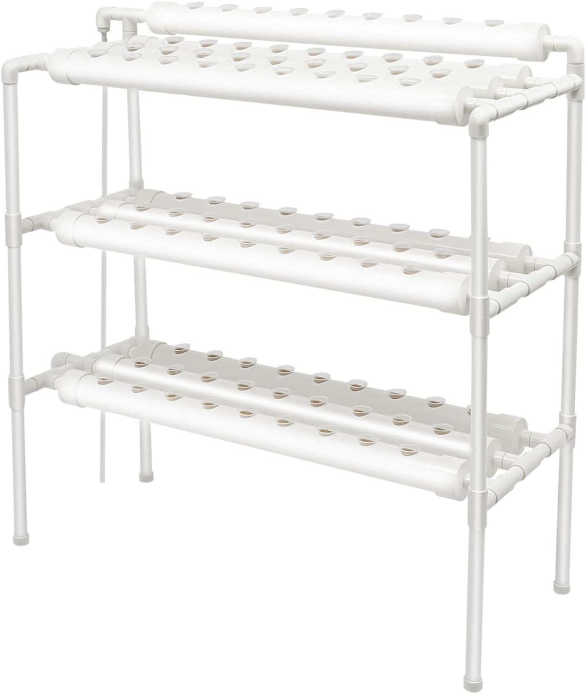 Kit di coltivazione idroponica a 3 strati con 90/108 posizioni di semina e pompa dell'acqua, sistemi di coltivazione di piante fuori suolo in PVC, kit di coltivazione idroponica per frutta e verdura (108 posizioni di semina)