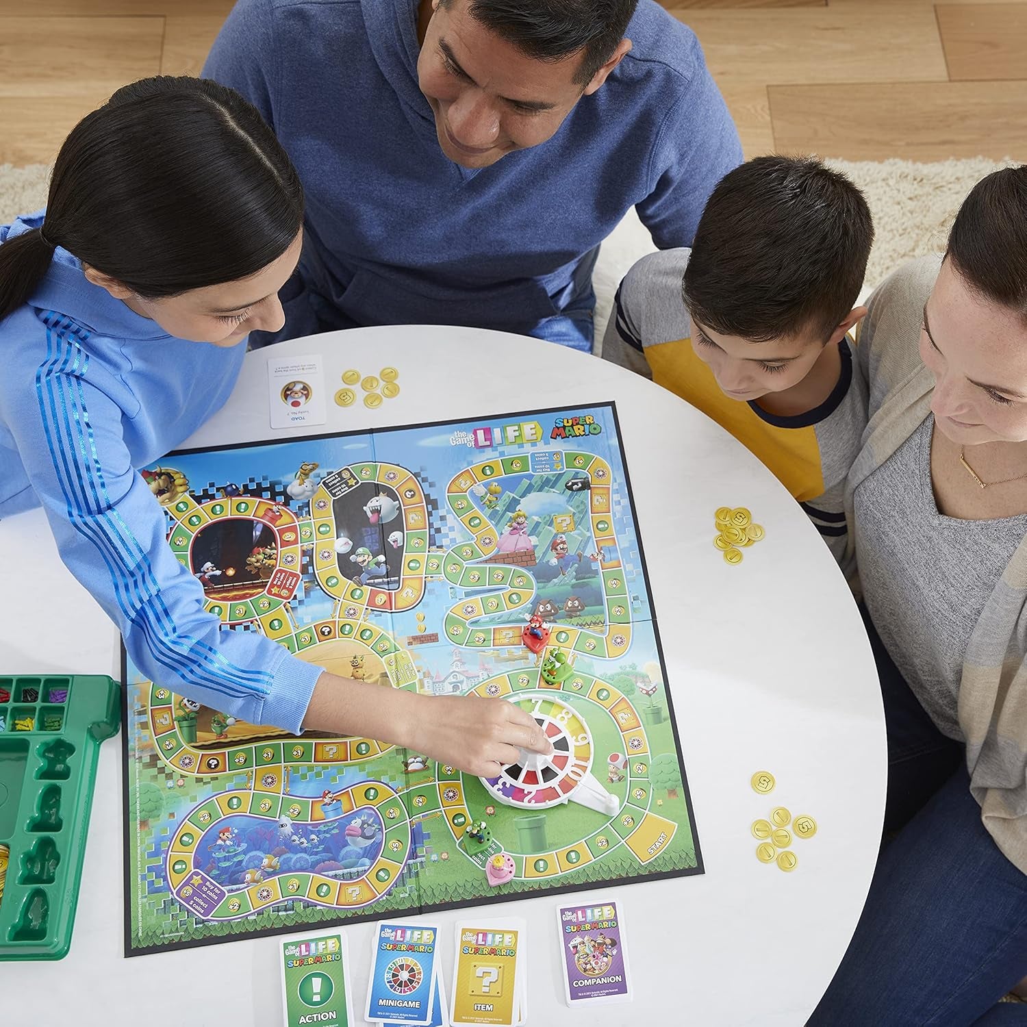Hasbro The Game of Life Gioco da tavolo Super Mario per bambini dagli 8 anni in su, gioca a minigiochi, raccogli stelle e combatti Bowser