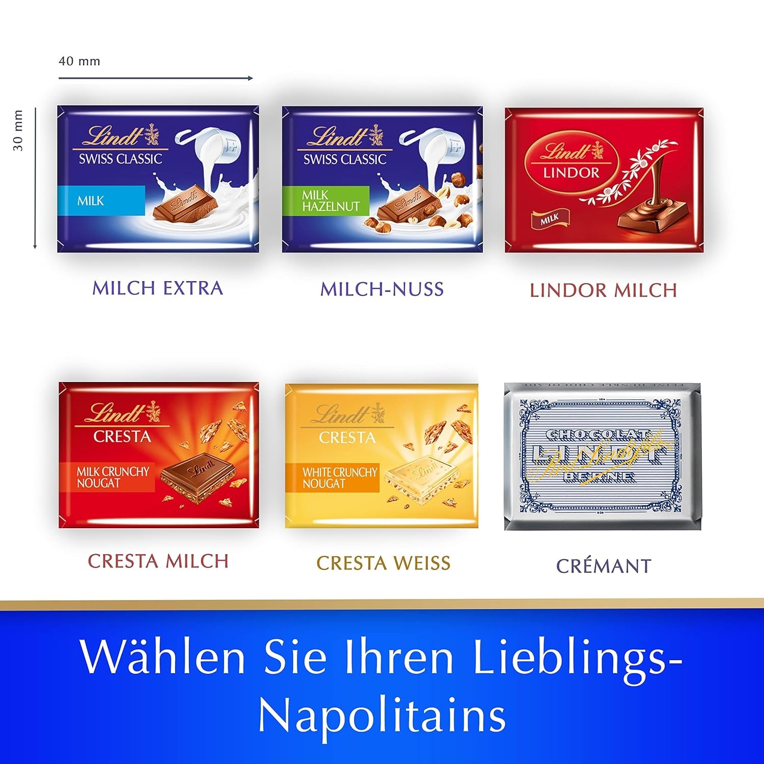Scatola di cioccolatini Lindt Swiss Classic Collection | Barrette di cioccolato al latte | Mini barrette di cioccolato | 185 g | Regalo di cioccolato