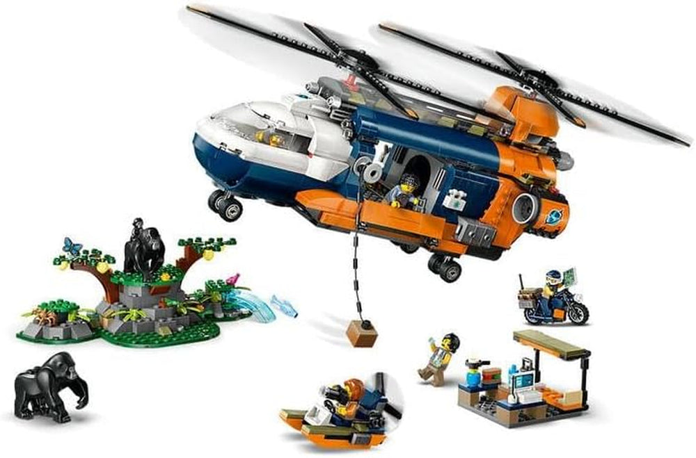 Elicottero LEGO City Jungle Explorer, set di gioco avventura per bambini 8+, regalo di Natale o compleanno per bambini, 5 minifigure e 3 gorilla 60437 Set da costruzione Acquista dal negozio LEGO