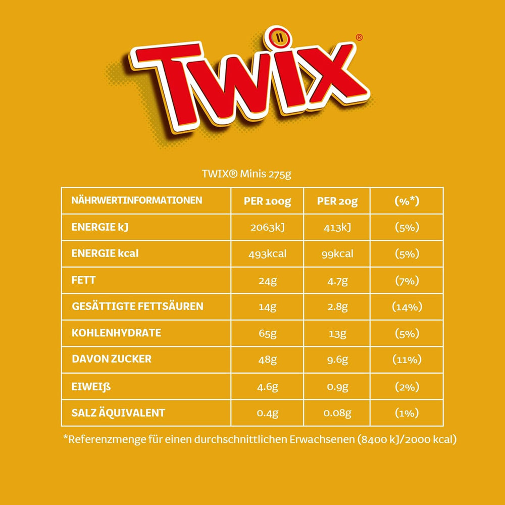 Confezione sfusa di mini cioccolato misto, 20 mini snack al cioccolato (Mars, Snickers, Bounty, Twix, Milky Way), come caramelle, regalo di cioccolato, scatola di caramelle, 400 g