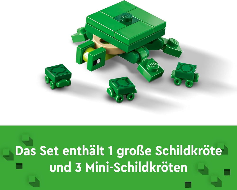 LEGO Minecraft The Turtle Beach House Casa dei giocattoli con accessori per ragazze e ragazzi a partire da 8 anni, set con animali e personaggi del videogioco, regalo per i giocatori 21254 Set da costruzione Besuche den LEGO-Store