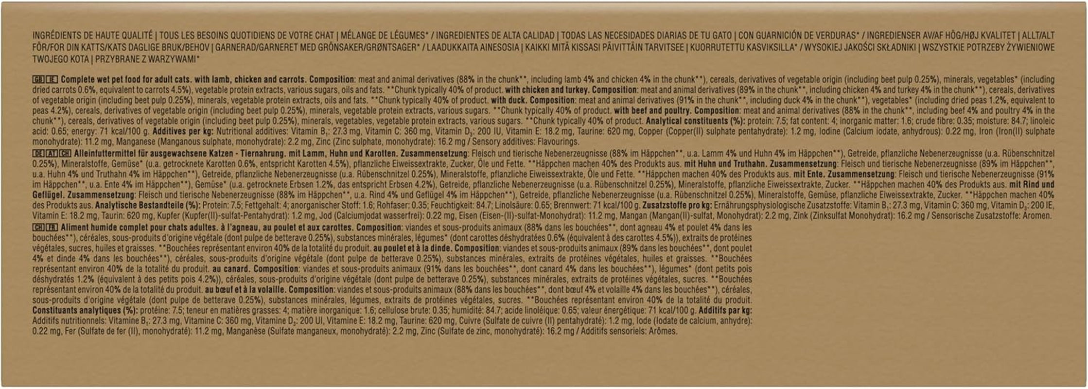 Hrană umedă Whiskas Adult 1+ Colecția Tasty Mix Country în sos, 84 pliculețe, 84 x 85g (1 pachet vrac) – Hrană umedă de înaltă calitate pentru pisici adulte