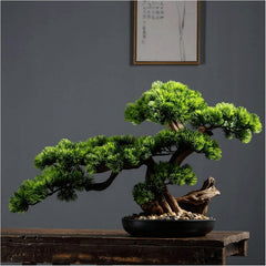 Künstlicher Bonsai-Baum, 43,2 Cm, Künstlicher Bonsai-Kiefer, Realistische Künstliche Pflanzendekoration, Topfpflanzen, Künstliche Zimmerpflanzen, Für Desktop-Display