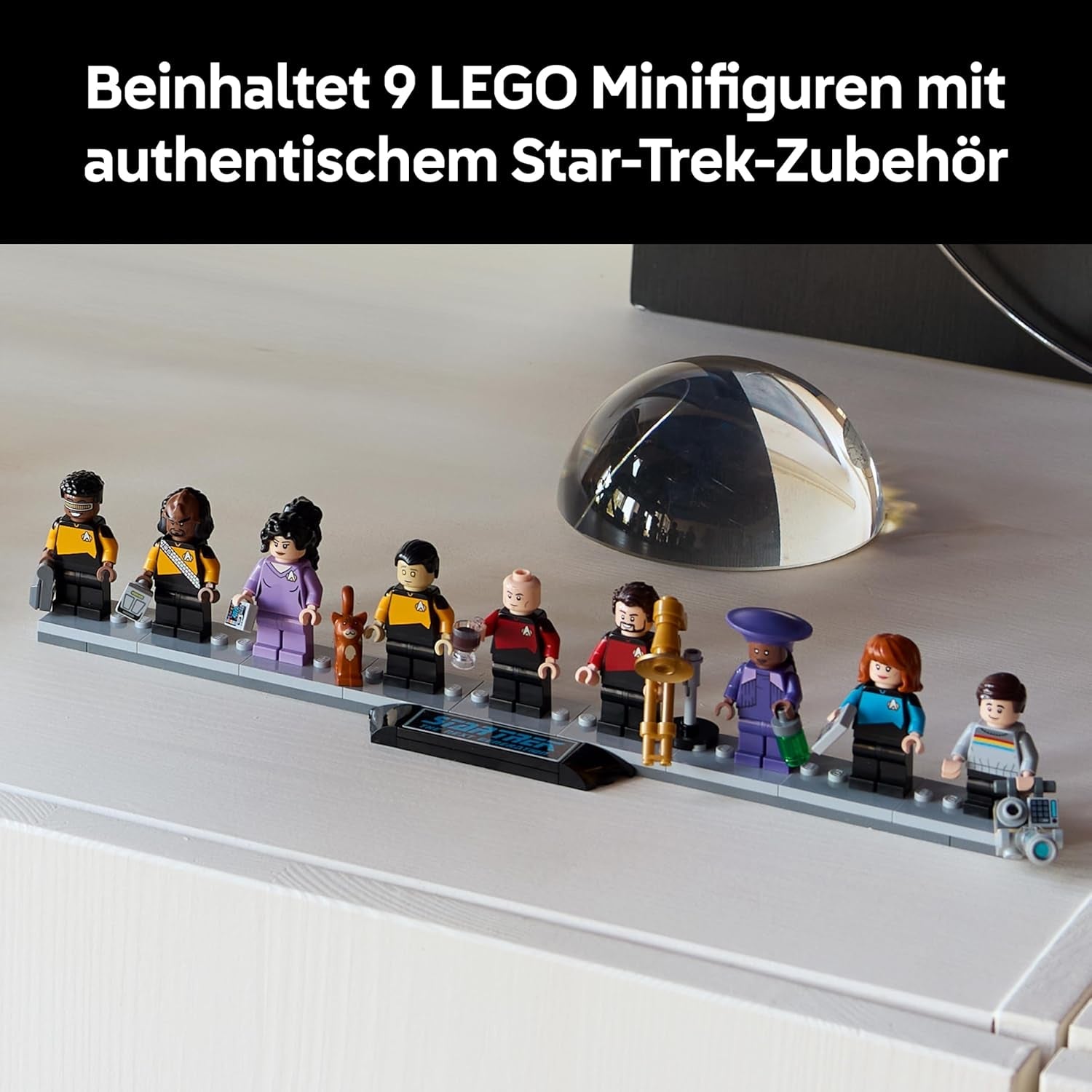 LEGO Icons Star Trek: U.S.S. Enterprise NCC-1701-D - Bauset für Erwachsene - 2 Shuttlepods, Trennfunktion & 9 Minifiguren mit Jean-Luc Picard & William Riker - Geschenk für Männer und Frauen - 10356