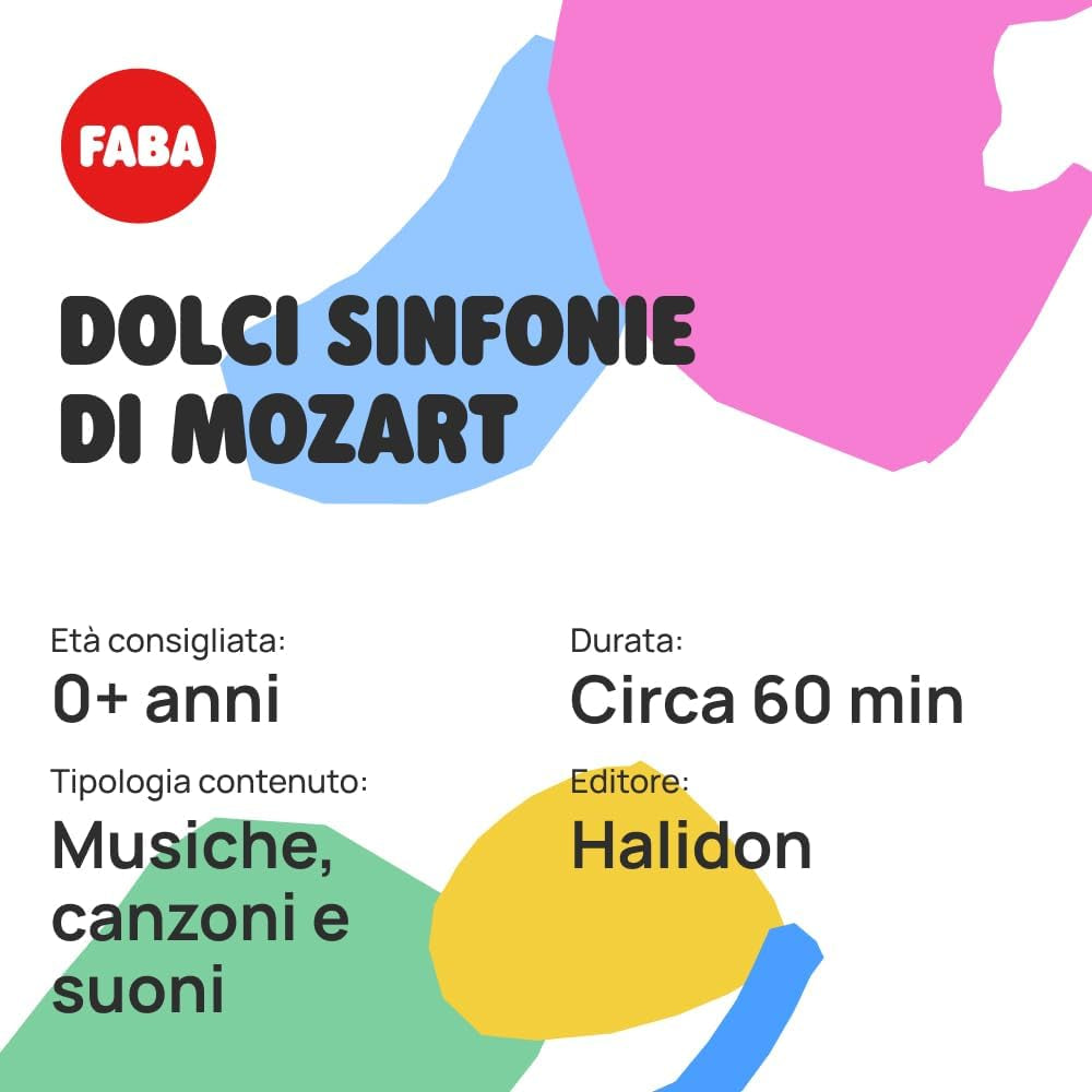 Figura cu sunet, simfonii dulci de Mozart - Canzoncine - jucărie, conținut educațional, versiune italiană, copii 0+ ani Jucarii Bebe Naty Shop