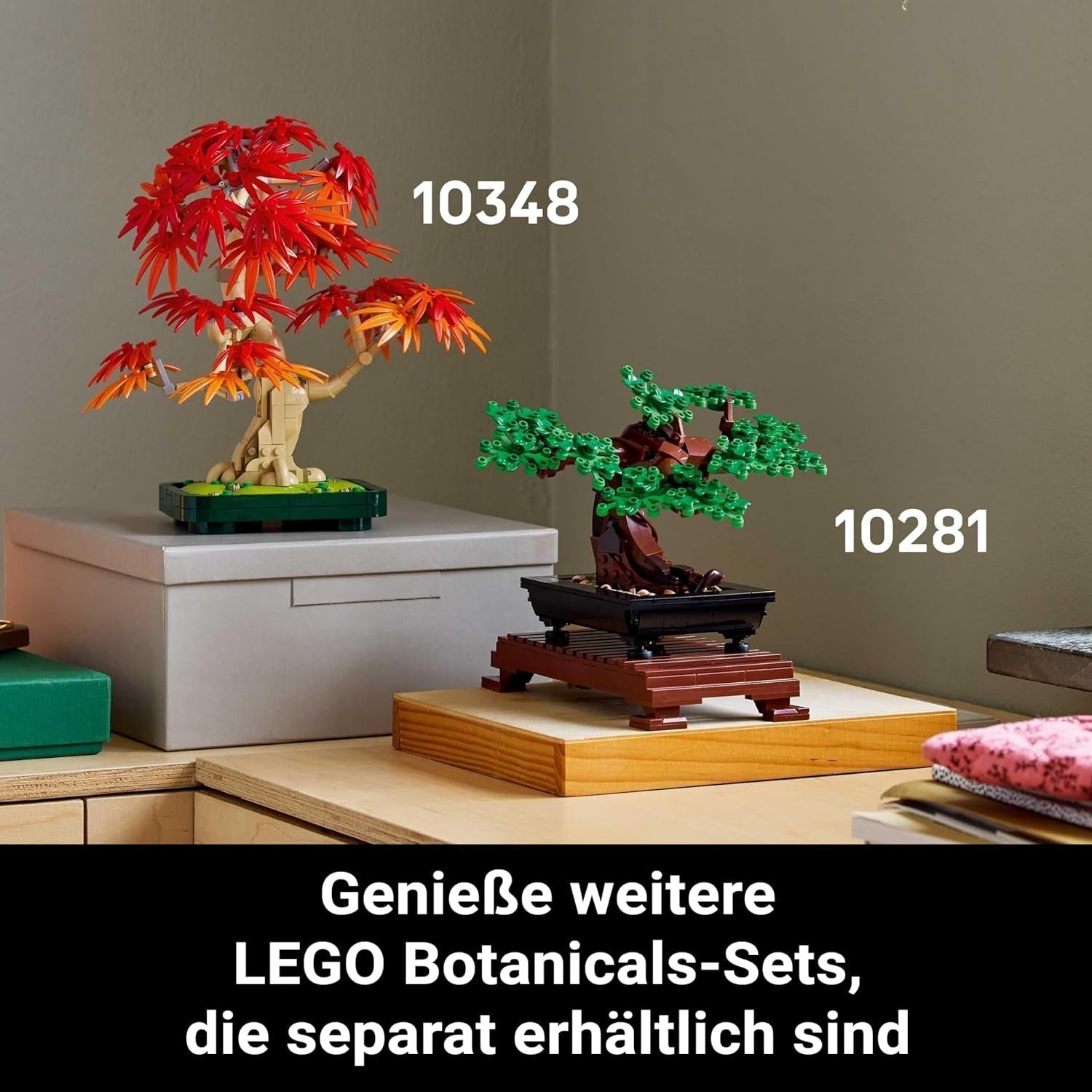 LEGO Botanicals Acero rosso giapponese - Albero bonsai - Kit di piante artificiali con foglie rosse e arancioni, più ciotola - Decorazioni per la casa - Idea regalo per adulti - 10348 Set di costruzione Besuche den LEGO-Store