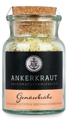 Ankerkraut Gemüsebrühe, ohne Gemsckverstärker, ohne Zucker, 90g in vetro di sughero, Mischung würzender Ingredient für Brühe