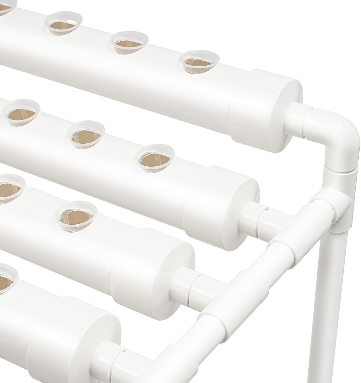 Kit di coltivazione idroponica a 3 strati con 90/108 posizioni di semina e pompa dell'acqua, sistemi di coltivazione di piante fuori suolo in PVC, kit di coltivazione idroponica per frutta e verdura (108 posizioni di semina)