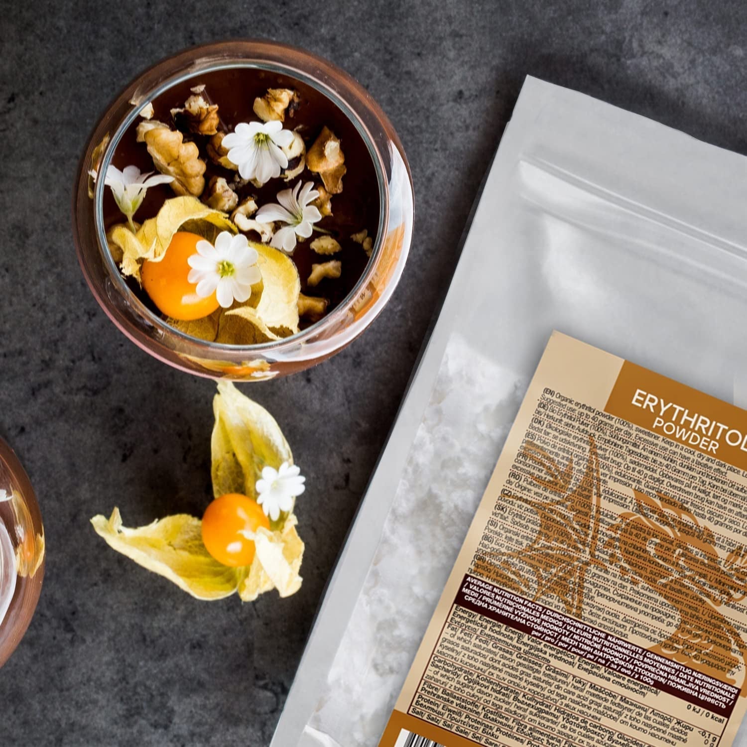 Bio Erythrit - Polvere, 100% Bio, Vegan, Null Kalorien-1Kg Dolcificanti Naty Shop