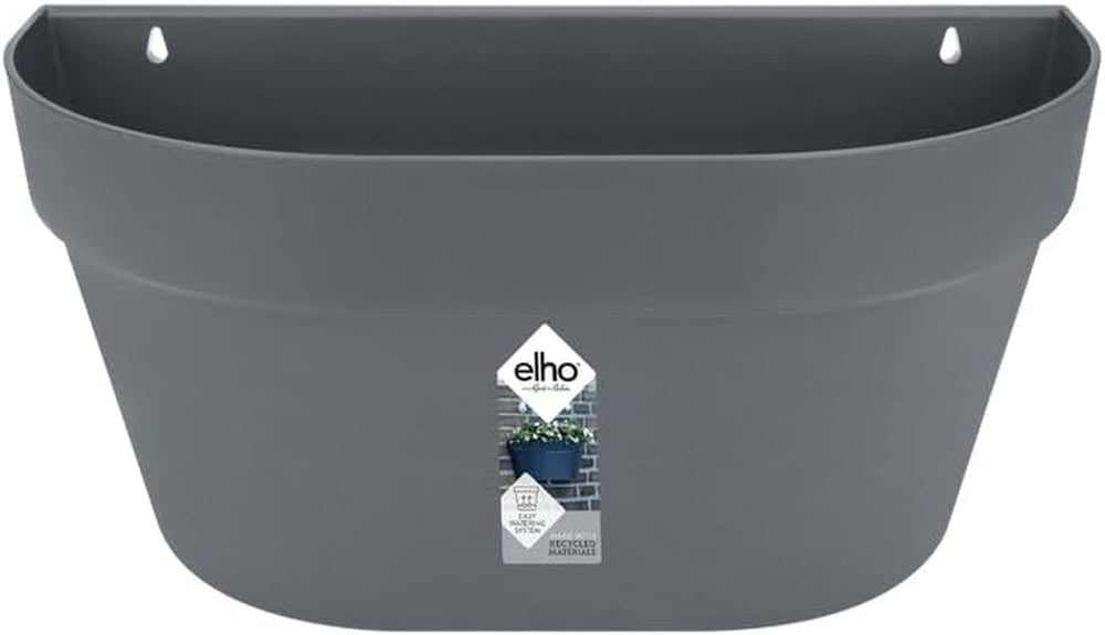 Jardinieră de perete elho Loft Urban 40 - Jardinieră pentru balcon și utilizare în exterior - Ø 39,3 x H 18,8 cm - Alb/Alb