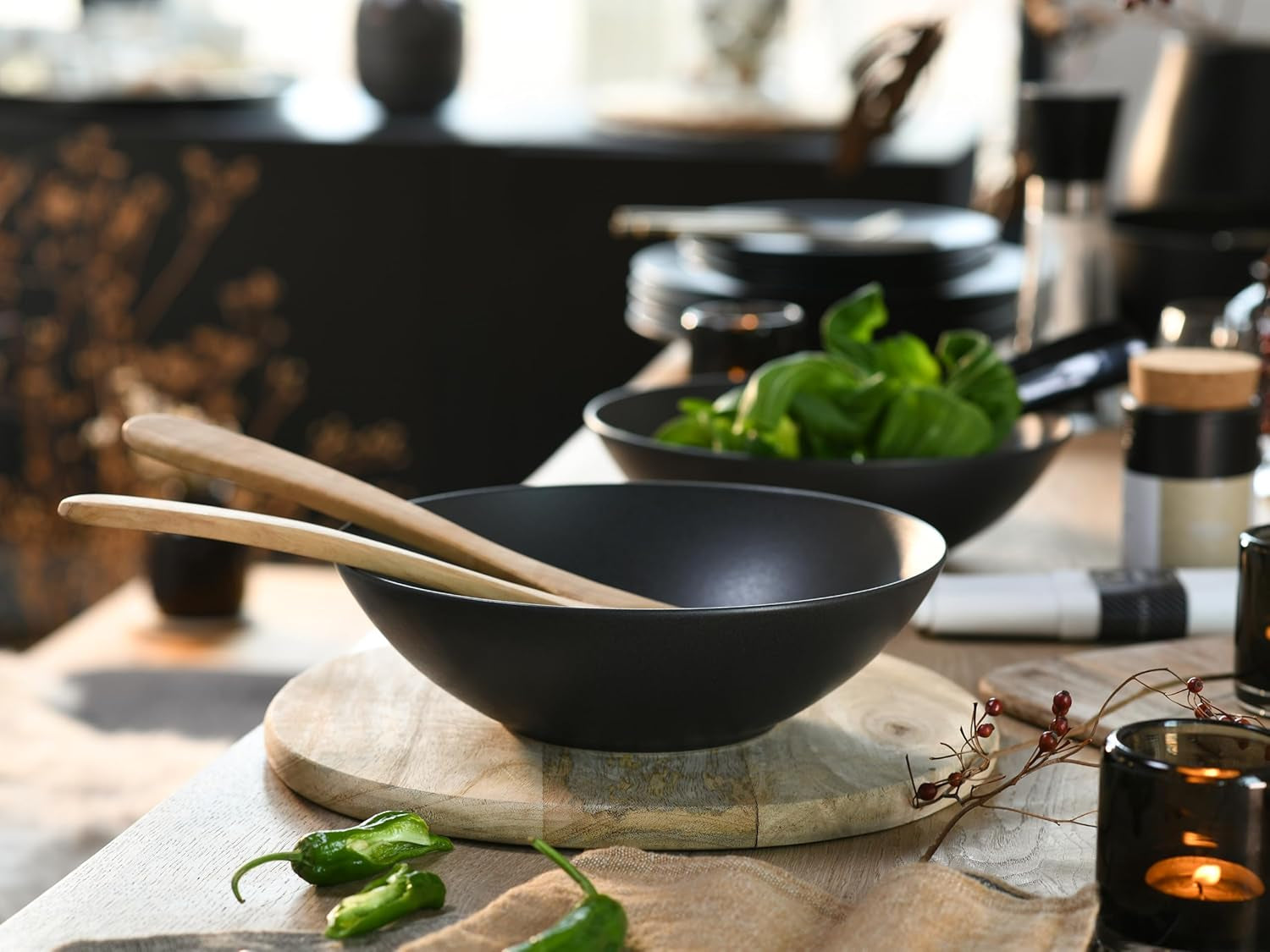 Creatable, 30007, Seria Soft Touch, set de veselă din 2 piese, set de salată din gresie, potrivit pentru mașina de spălat vase și cuptorul cu microunde, Fabricat în Portugalia