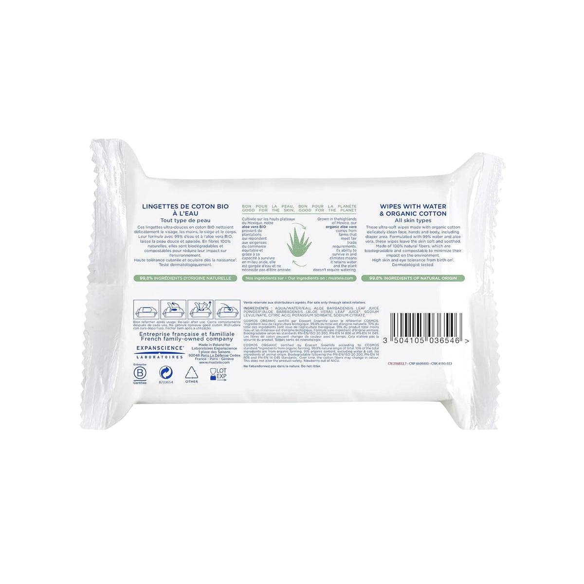 Lingette Coton À L'Eau 60 pz