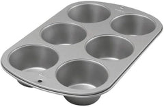 Wilton 445291 445291 Teglia per muffin Jumbo, rivestimento antiaderente, 6 fori, 4,5 X 22,2 X 34,2 cm, acciaio Stampi e vassoi Naty Shop