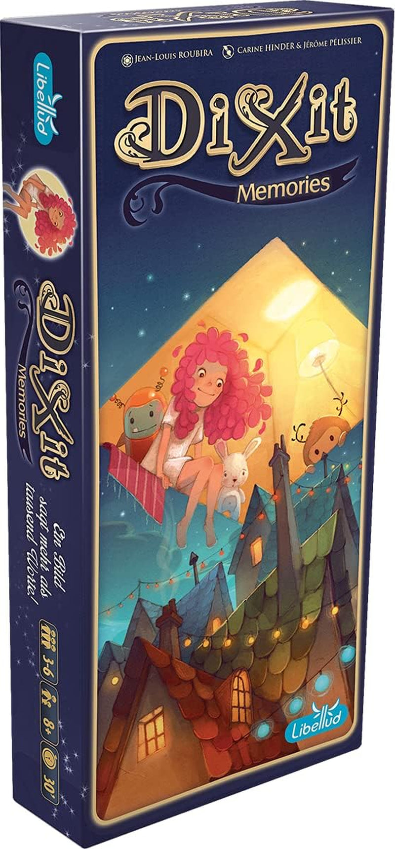Asmodee, Dixit, Versione tedesca, Gioco base, Un'immagine vale più di mille parole, Gioco creativo per famiglie per 3-8 giocatori dagli 8 anni in su, Gioco dell'anno 2010 con 30 minuti di riproduzione