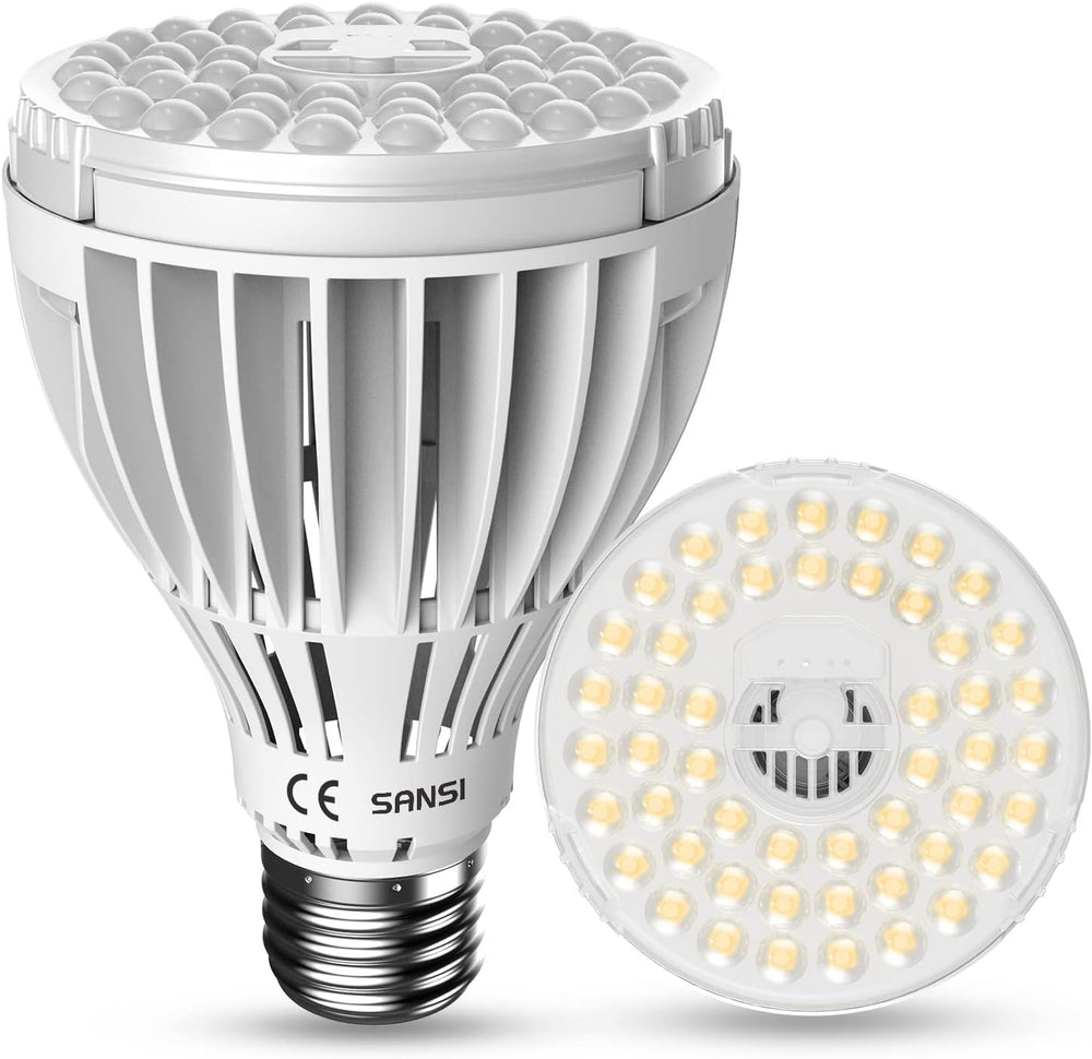 SANSI Lampada LED per Piante da Interno 30W a Spettro Completo 250W Equivalente ad Alta PPFD E27 Lampada per Coltivazione 4000K 660nm Angolo del Fascio di 60° Lampada per Piante Ortaggi Fiori Coltura Idroponica