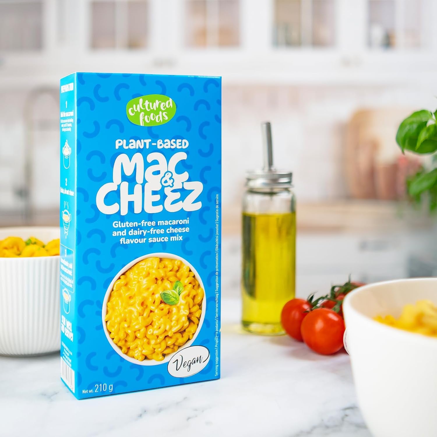 Cultured Foods Vegan 3-er Set Vegan Mac e formaggio, salsa Gouda, salsa Cheddar, Laktosefrei Glutenfrei MAC & CHEEZ CHEATCHEEZ