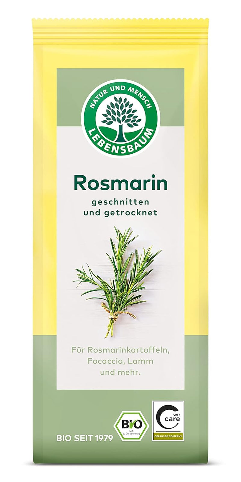 Lebensbaum Liebstöckel geschnitten, Bio-Gewürz mit würzigem Geschmack, Maggi-Kraut für Suppen, Marinaden, Fleisch- und Fisch-Gerichte, vegan, 15g