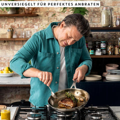 Jamie Oliver di Tefal Cook Padella Smart 28Cm, Acciaio inox non rivestito, Adatta all'induzione Pentole e Padelle Naty Shop