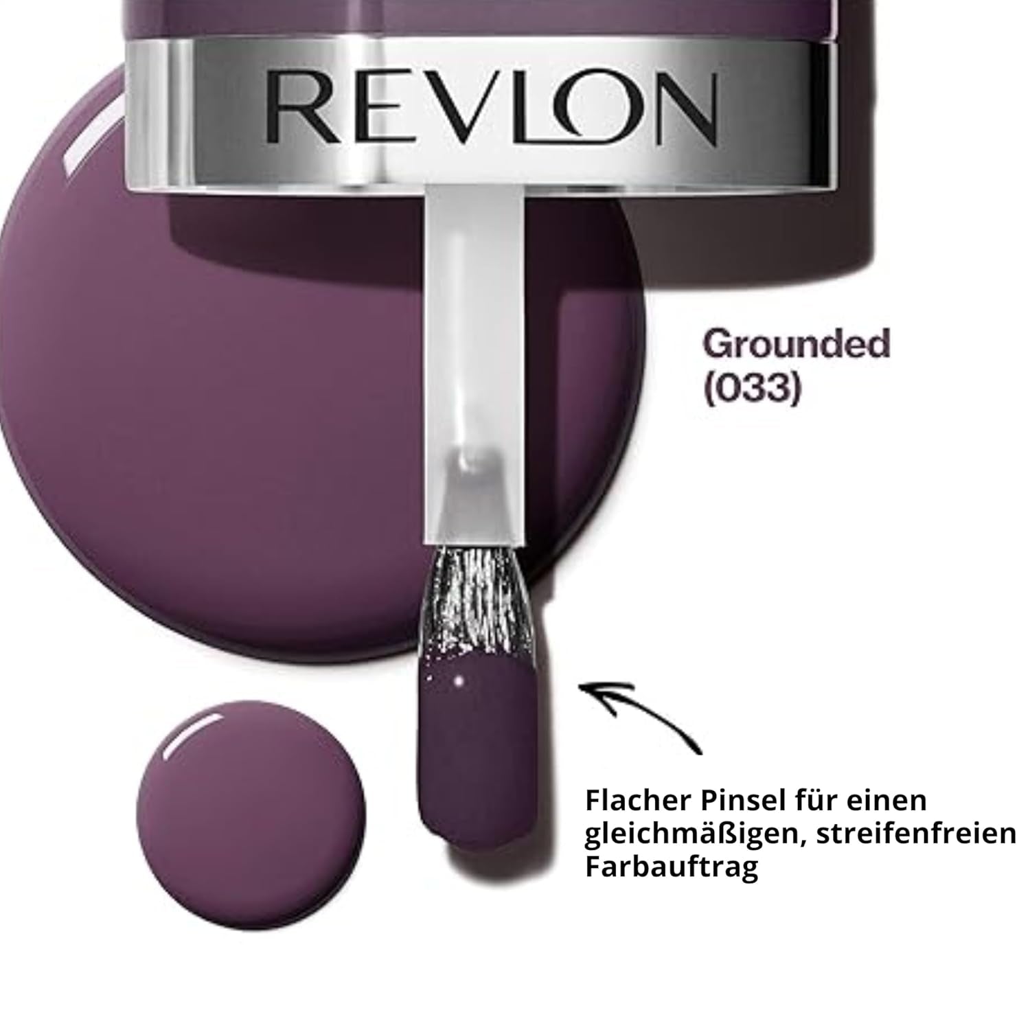Revlon Ultra HD SCATTO! Smalto per unghie, Colore per unghie lucido, Formula vegana al 100%, Non richiede base o top coat, 033 Grounded, 8 ml