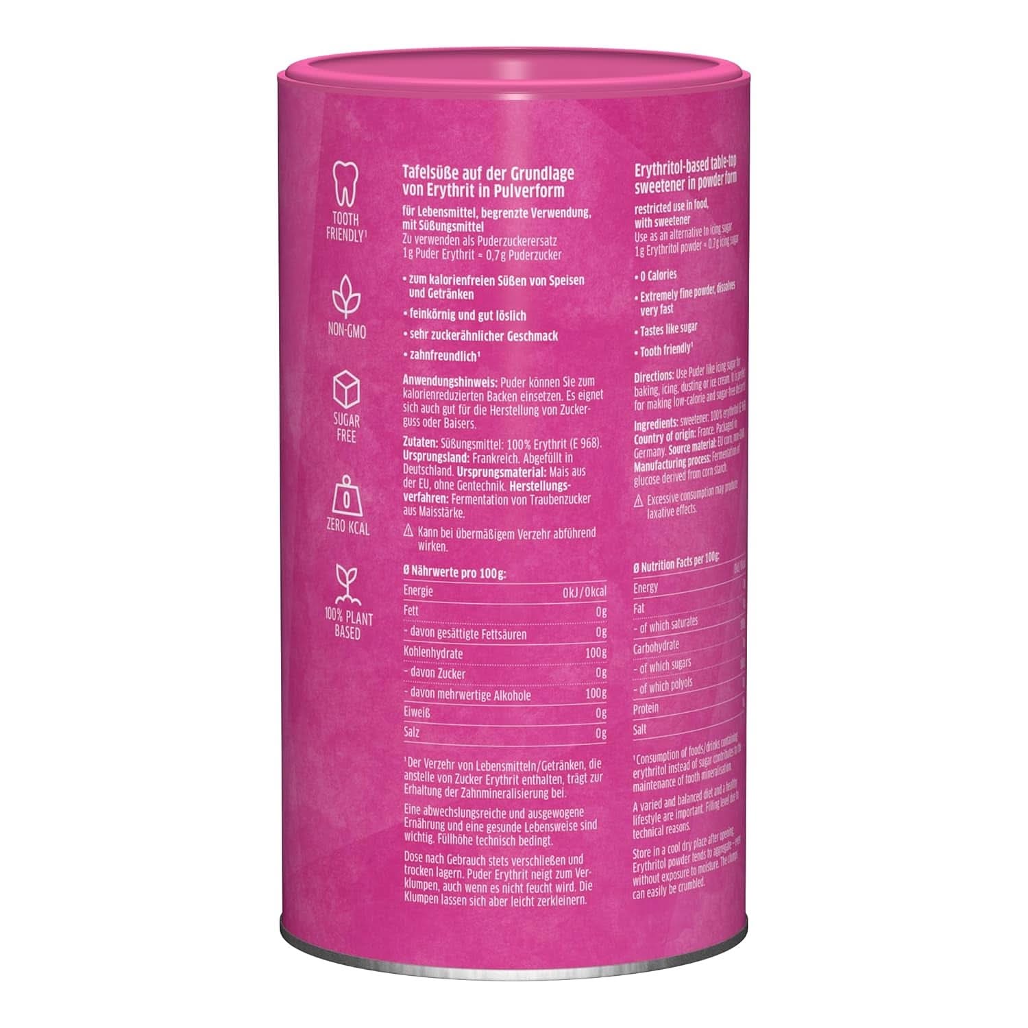 Xucker Zahăr pudră Erythritol - Înlocuitor de zahăr fără calorii, 600 grame Indulcitori Naty Shop