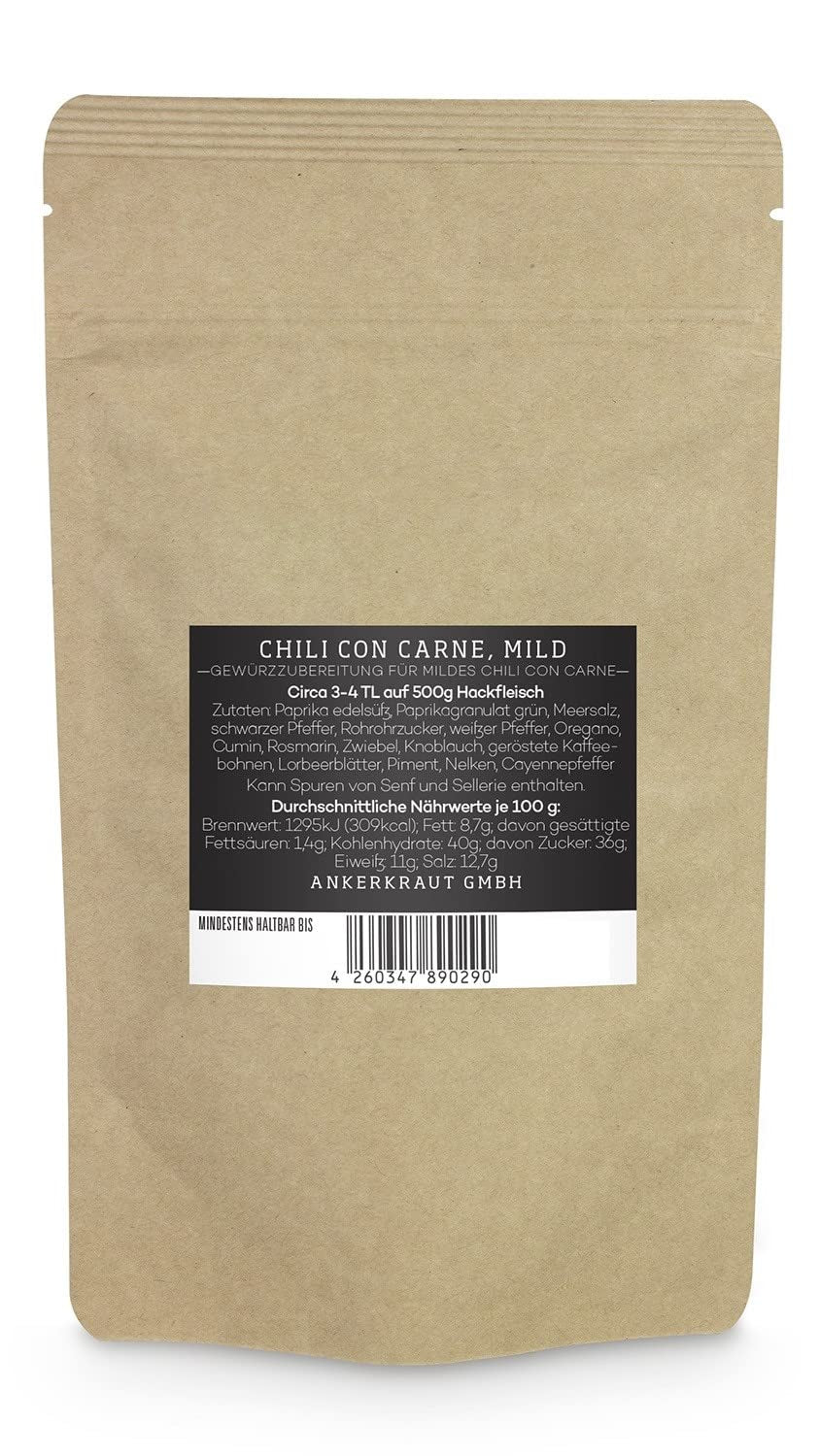 Ankerkraut Chili con Carne Gewürz, dolce, 160g in sacchetto