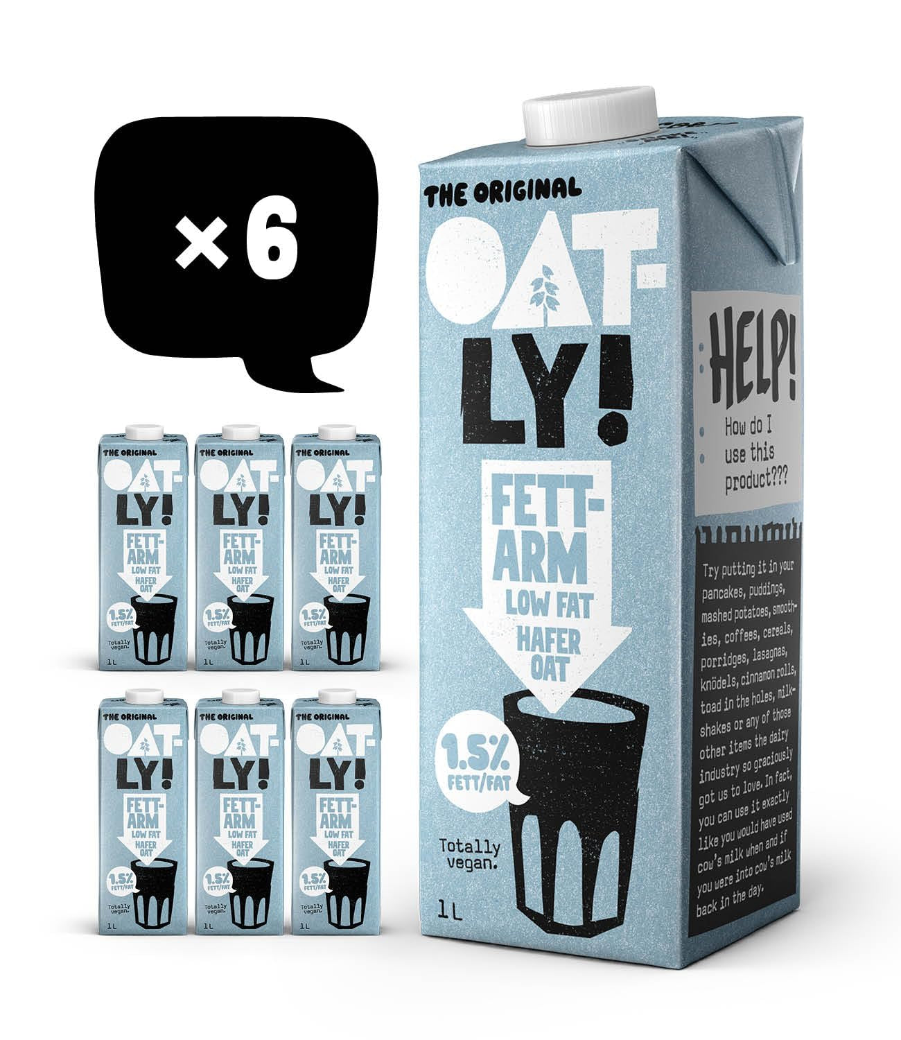 Oatly Haferdrink 1,5% Fett - Confezione da 6 (6 x 1 litro)
