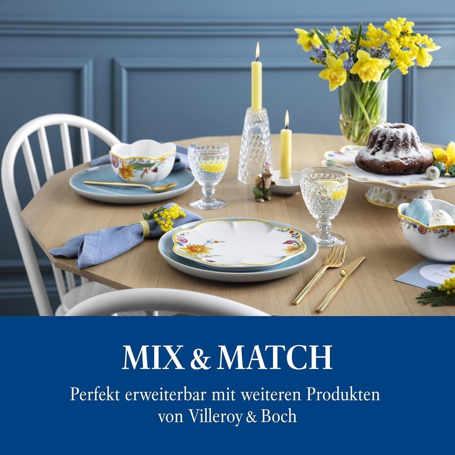 Villeroy & Boch – Spring Awakening Frühstücksset Für 2 Personen, 6 Teilig, Ostergeschirr Set Frühstück, Ostern, Kaffeeservice, Geschirr Frühling, Porzellan Seturi vesela masa Naty Shop