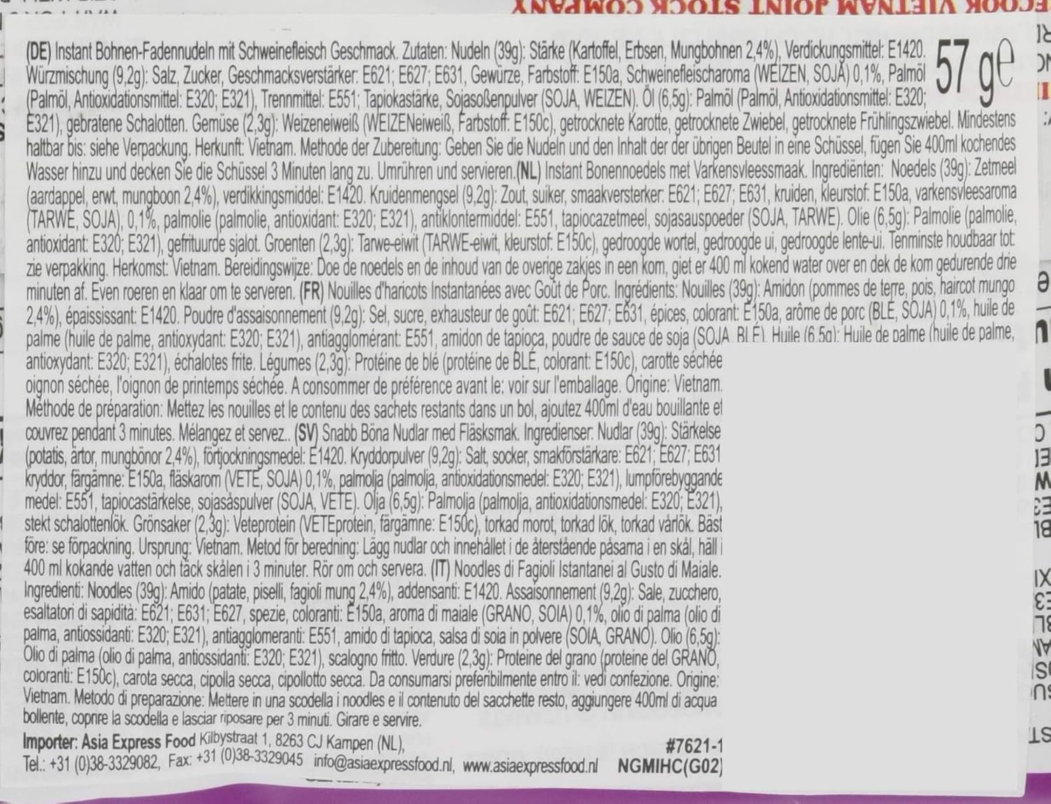 - Noodles istantanei in vetro GD con carne di maiale - (1 x 57g)