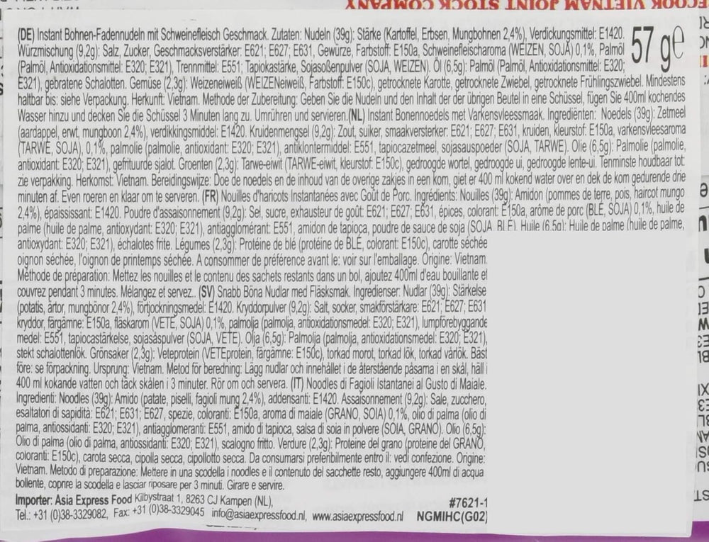 - Noodles istantanei in vetro GD con carne di maiale - (1 x 57g)