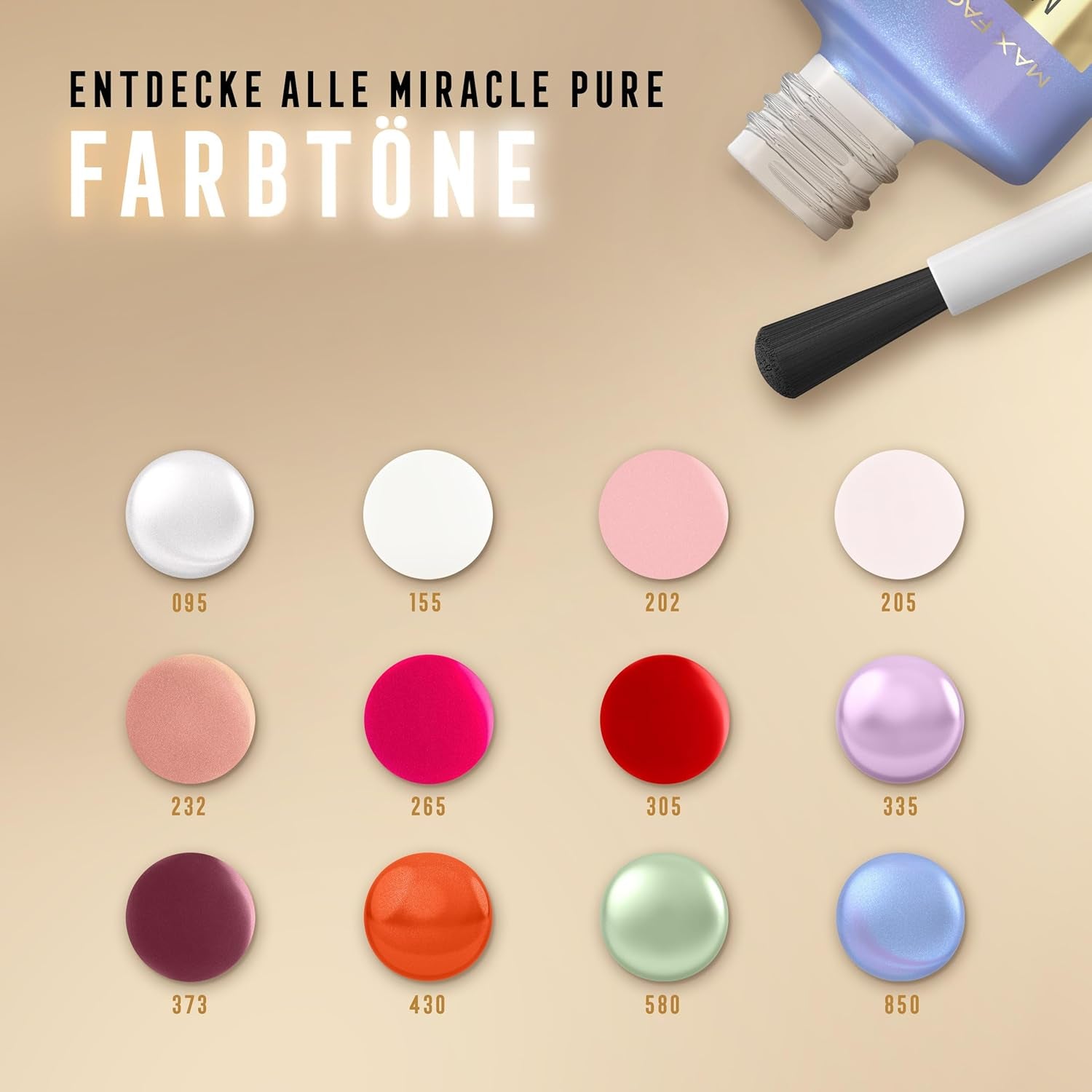 Max Factor Miracle Pure Nail, smalto per unghie ultra lucido, dai colori intensi con la luminosità di cristalli curativi e ingredienti nutrienti, colore 430 Bold Jasper