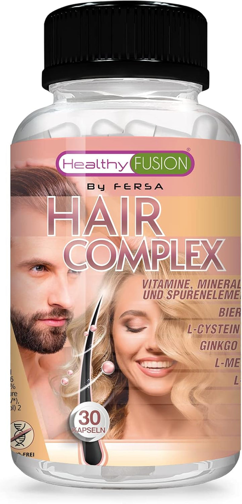 Healthy Fusion Haircomplex, efficace contro la caduta dei capelli, 30 capsule Cura dei capelli Naty Shop Titolo predefinito