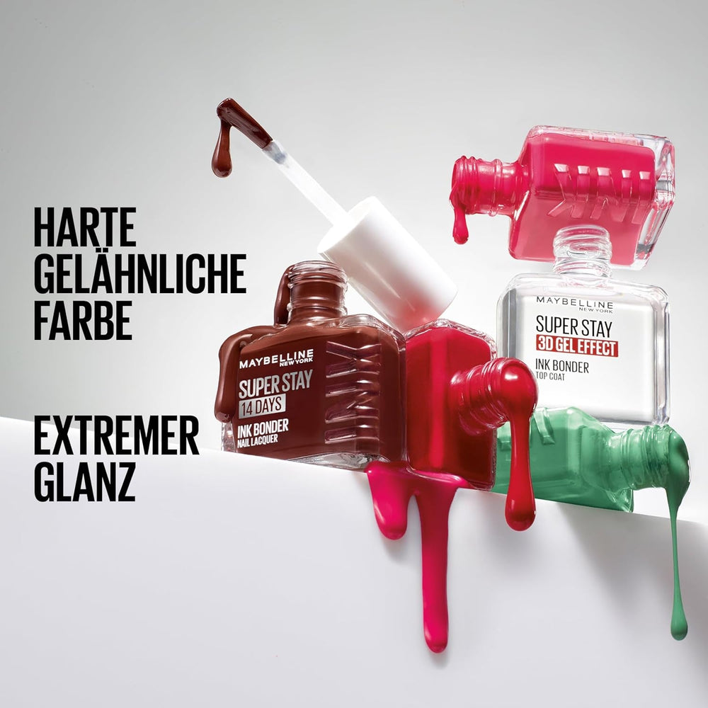 Oja Maybelline New York Super Stay Ink Bonder 932 Muted Mocha – ojă de lungă durată pentru unghii puternice și culoare intensă, 12,3 ml