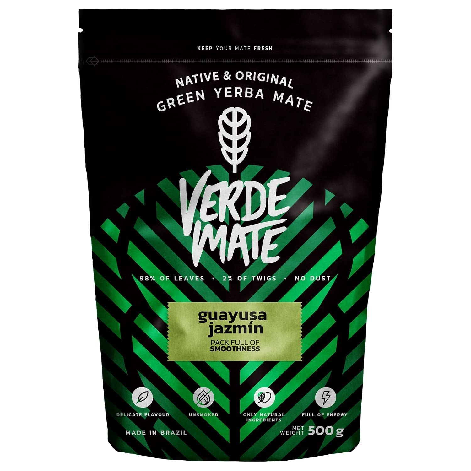 Set de ceai Yerba Mate cu plante | Yerba Mate cu plante | Verde Mate Green Energia Guarana, Guayusa Jazmin, Sarsaparilla | Yerba Mate verde brazilian | 3X500G