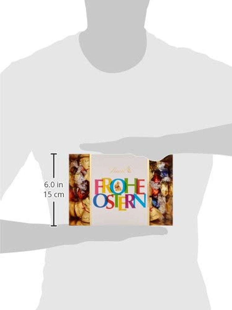 Nido di Pasqua colorato al cioccolato Lindt | 310 g| 8 mini coniglietti dorati, 26 uova di cioccolato al latte Lindor, 15 uova di cioccolato bianco Lindor, 10 uova di cioccolato fondente Lindor | Cioccolato pasquale | Dono di cioccolato