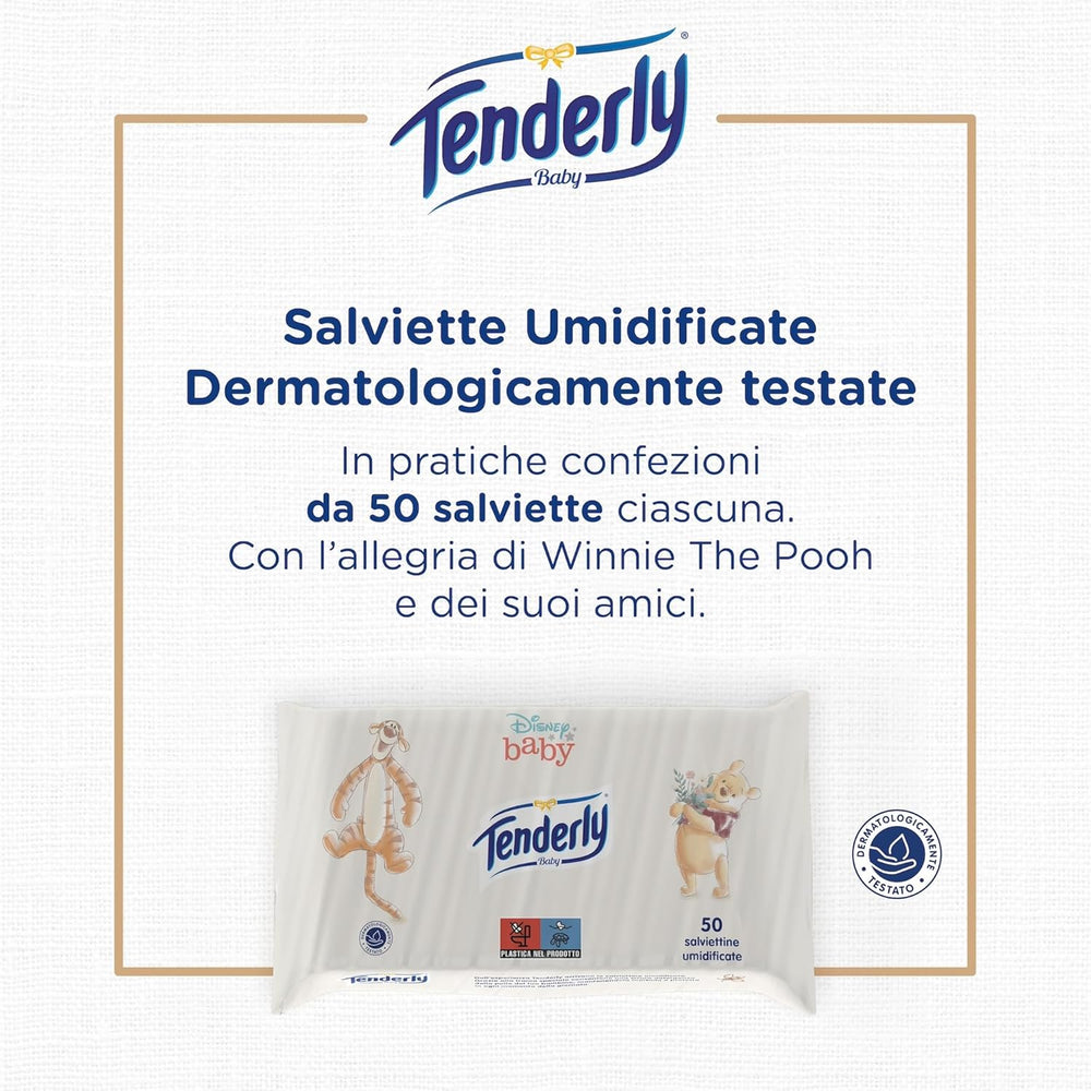 Disney Salviette Baby, Salviette Morbide, Ideali per la Pulizia Quotidiana del Bambino, Personaggi Disney, Confezione da 12, Made in Italy, Dermatologicamente Testate