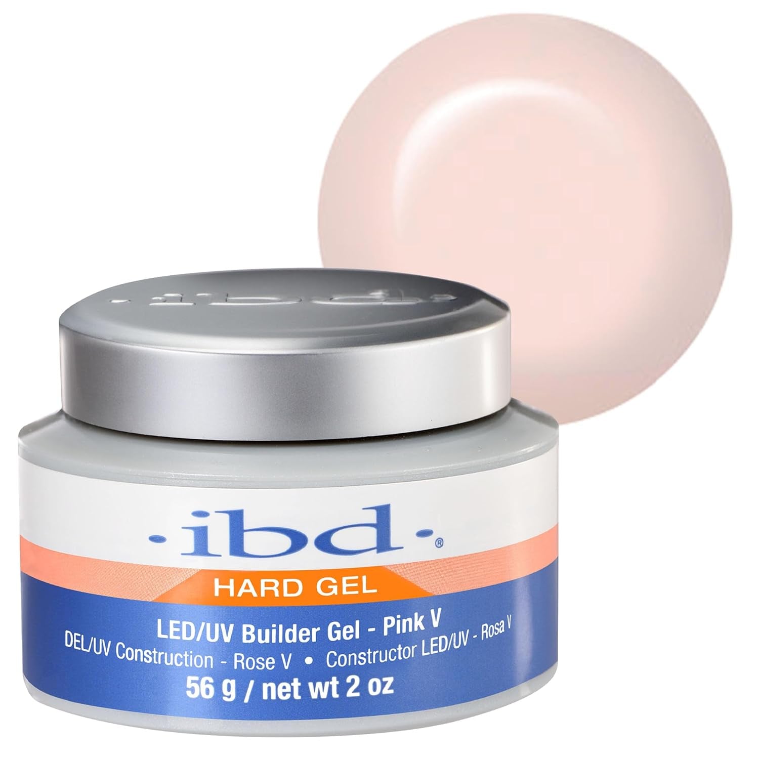 IBD Hard Gel – Gel de construcție LED/UV roz II, 1 pachet (1 x 56 g) – Fabricat în SUA – Construcție unghii acasă – Fără programări sau saloane de unghii zgomotoase