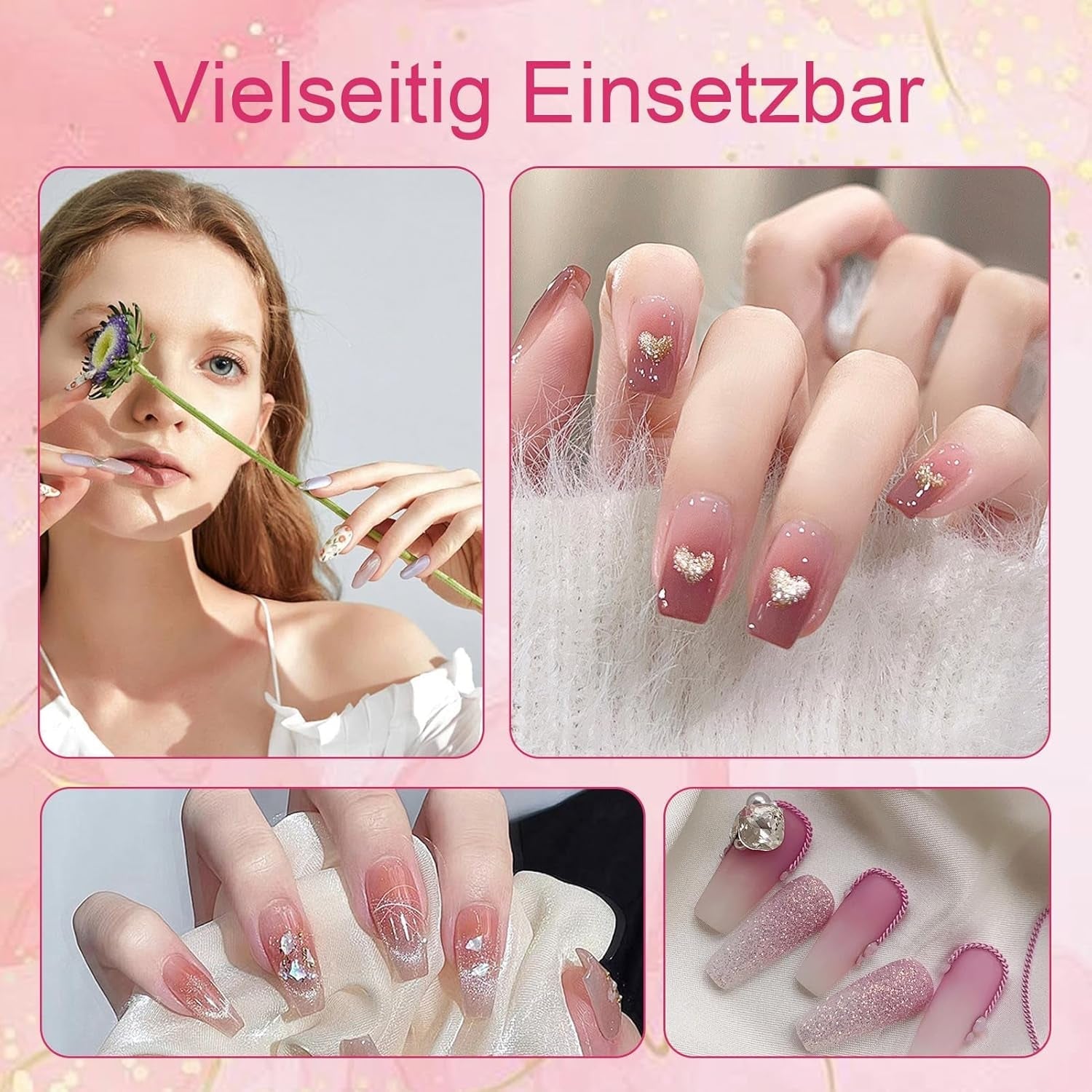 100 Stk Nail Art Schwamm Mit Metallgreifer, Nailart-Zubehör, Baby Boomer, Rendering-Werkzeuge Mit Greifer-Blöcken, Maniküre-Gradient Nail Art Schwamm, Für Pinselset, Nägel, Nageldesign-Zubehör